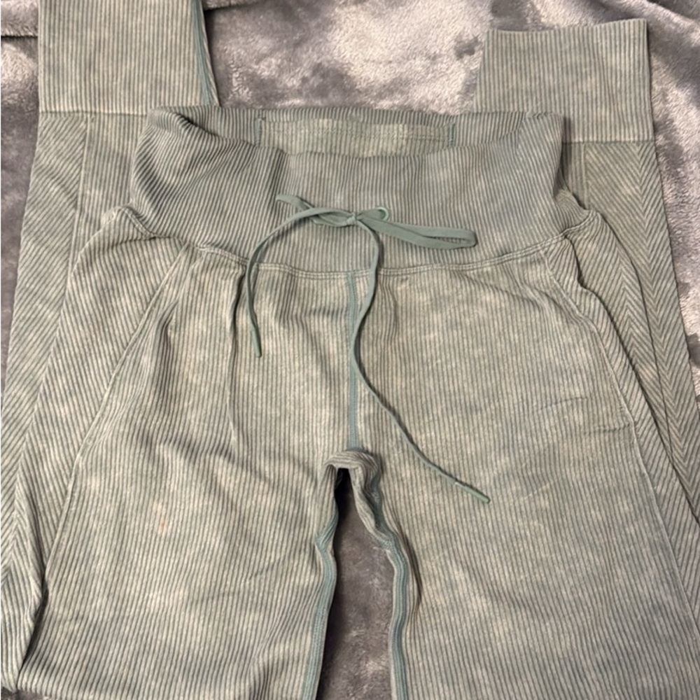 Active USA Kids Ribbed Sage Joggers